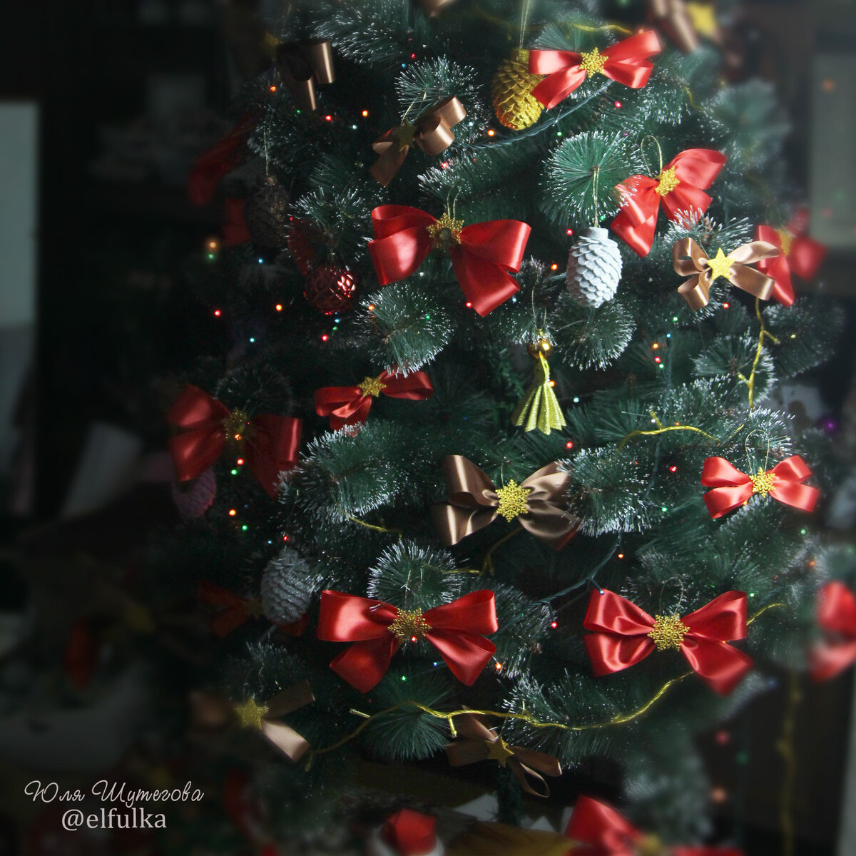 Как сделать бант для верхушки новогодней елки: 9 шагов