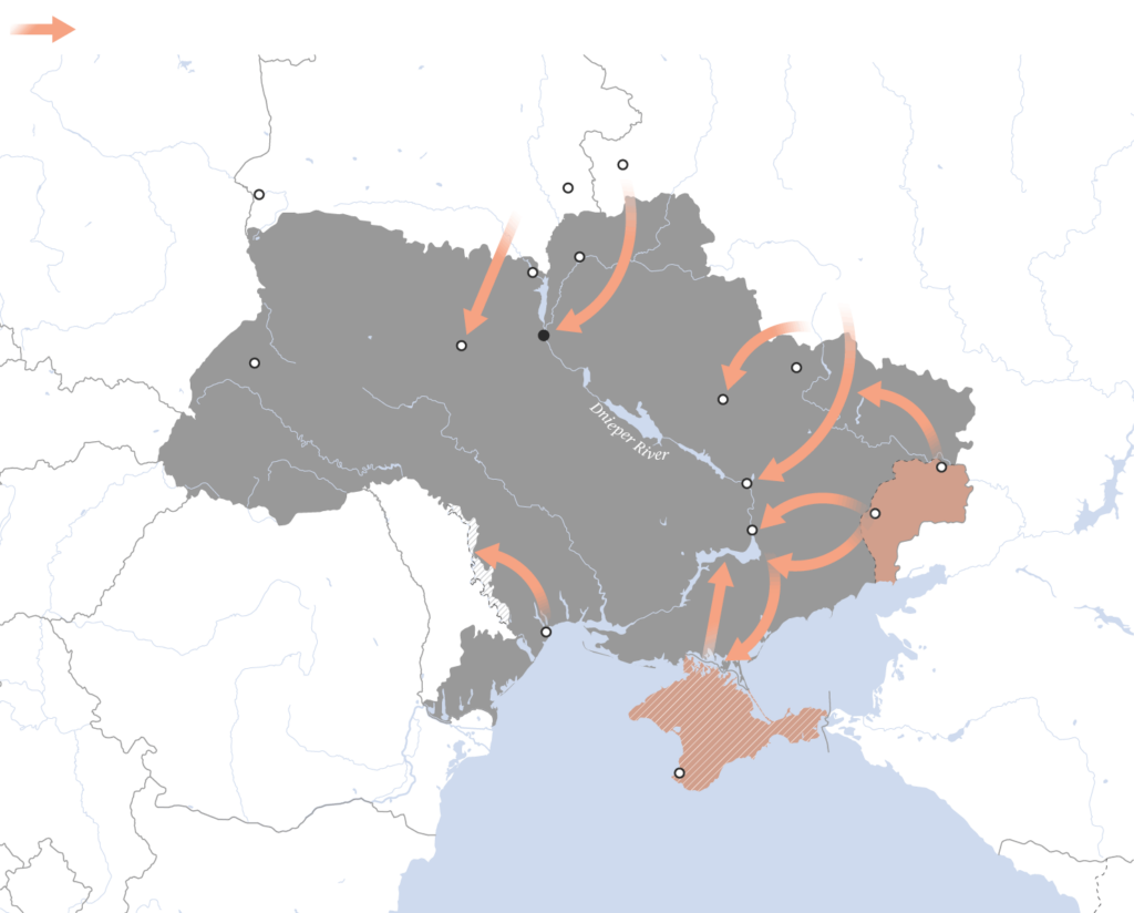 Карта захвата украины россией 2021