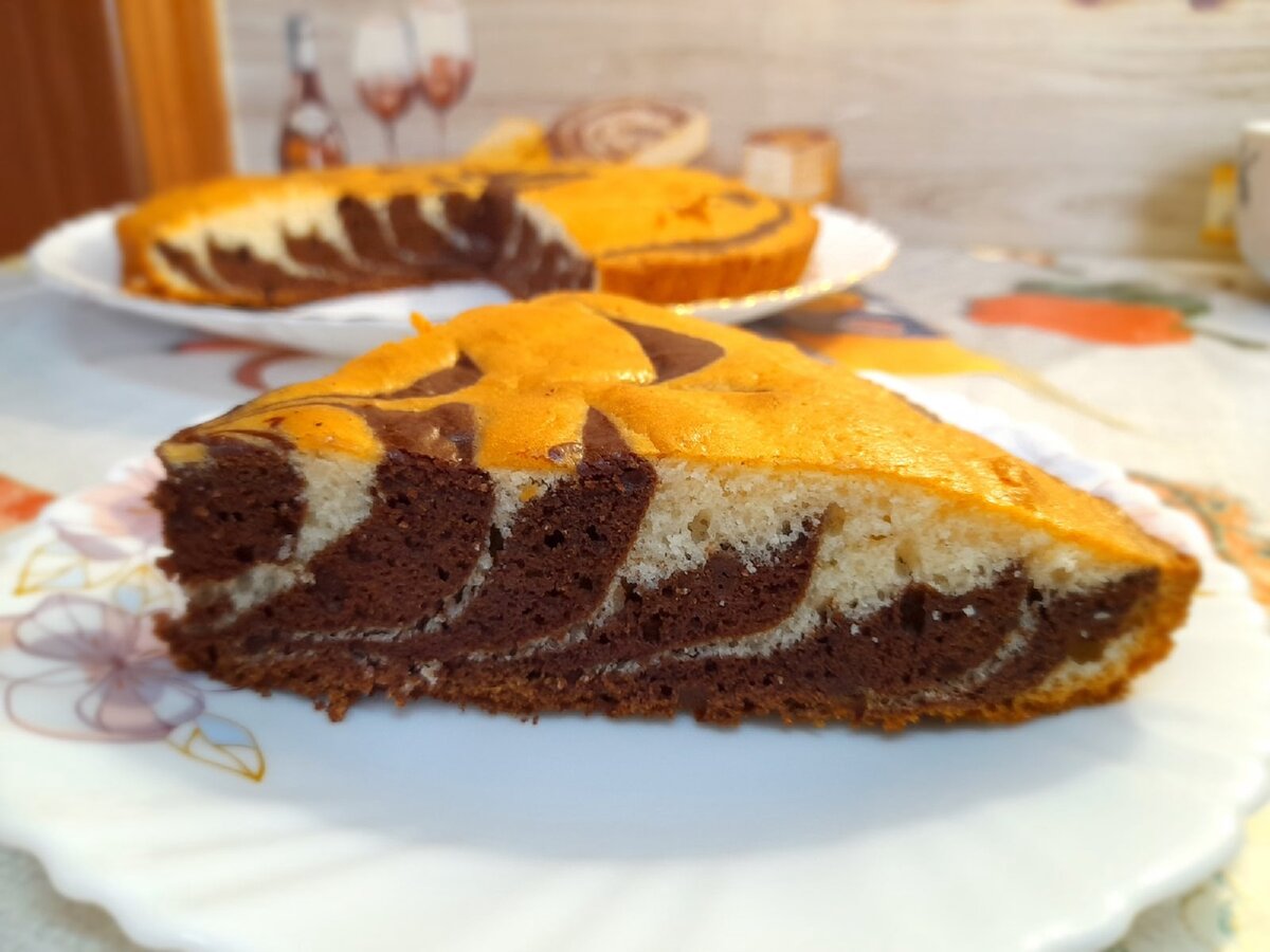 Легкий пирог зебра