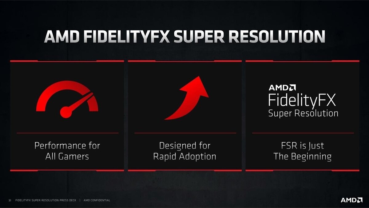 Аббревиатура FSR значится как FidelityFX Super Resolution