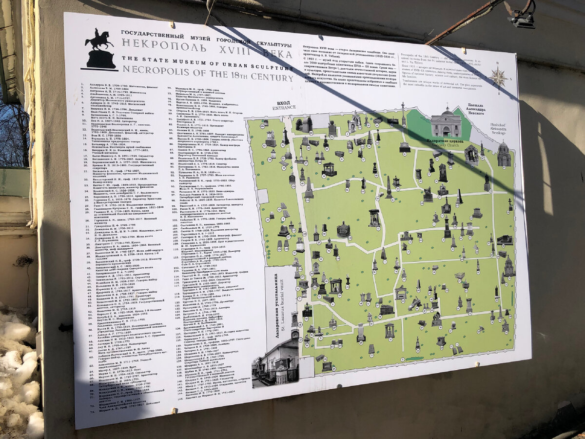 Карта некрополя