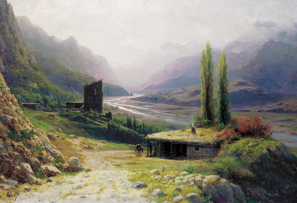 Кавказское ущелье, 1893 г. (с) Лев Лагорио/Государственная Третьяковская галерея