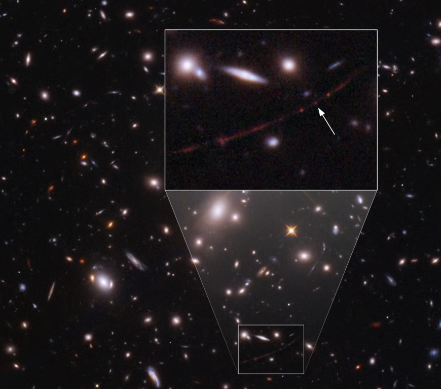 Это едва заметная точка и является самой далекой звездой Эарендел