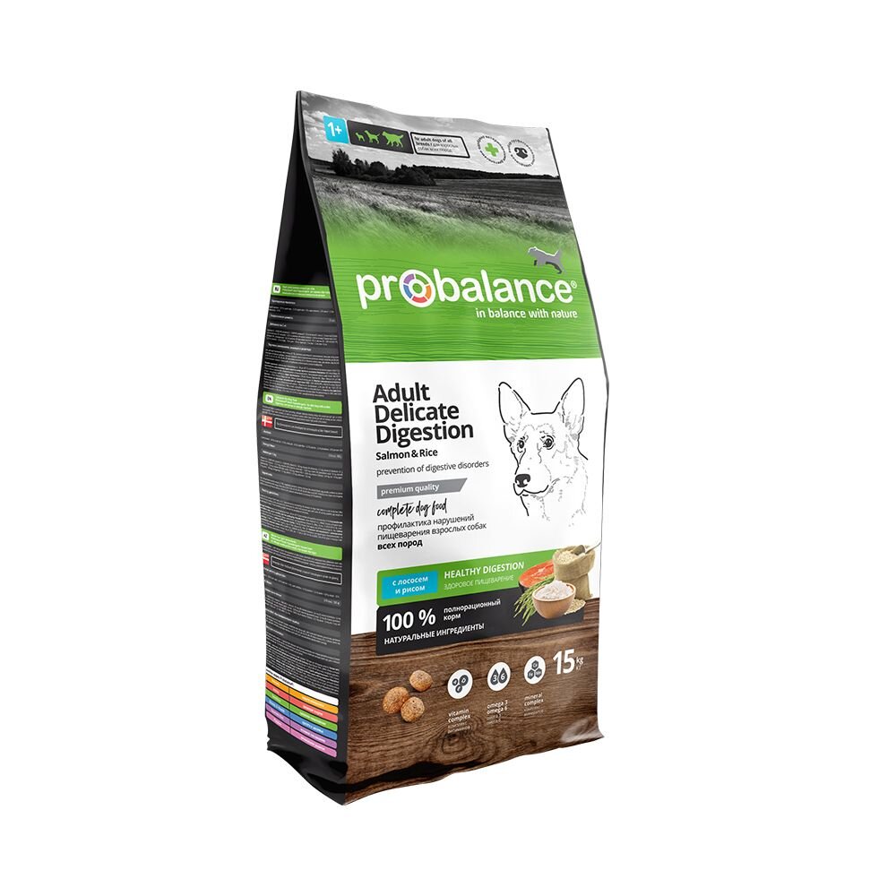 Корм для собак PROBALANCE Delicate Digestion лосось с рисом сух.
