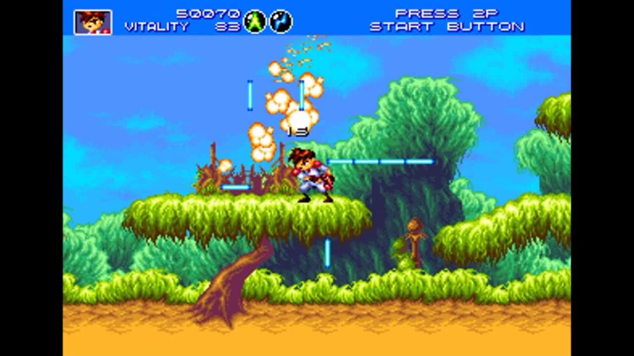 Sega Mega Drive 2 (Smd) 16-bit Gunstar Heroes Stage 1