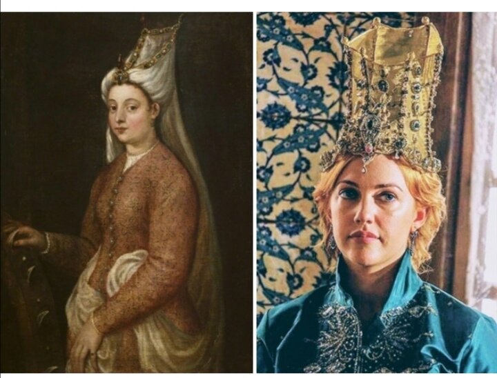 Слева Роксолана, справа Мерьем Узерли, коллаж автора.
