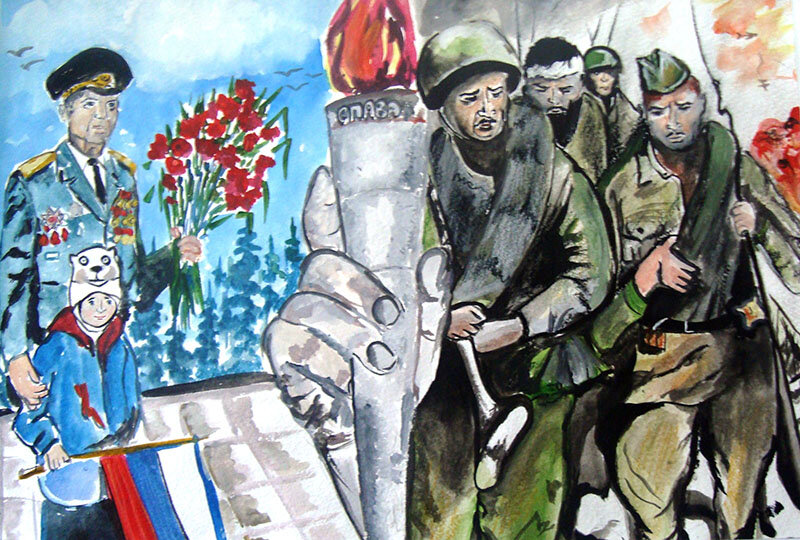 Рисунок боя к 9 мая