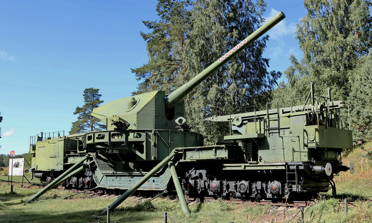 Советское железнодорожное 180-мм орудие ТМ-1-180