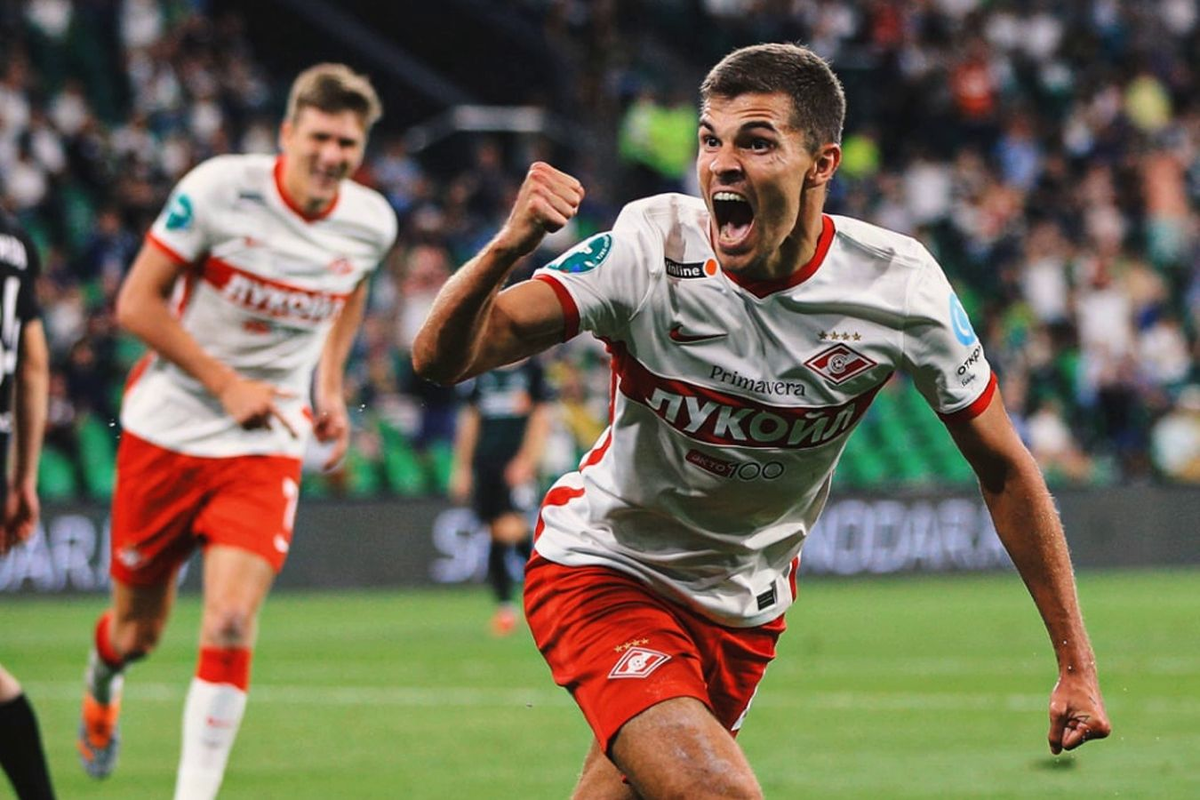 Лучший игрок в матче "Краснодар" - "Спартак" Роман Зобнин. Фото из интернета.