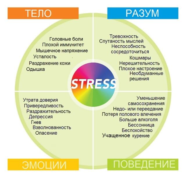 Памятка с диаграммой стресса, где можно замечать, в какой зоне вам свойственно проживать подобные моменты. Это помогает в психологической диагностике (подборе методик) и самопознании.