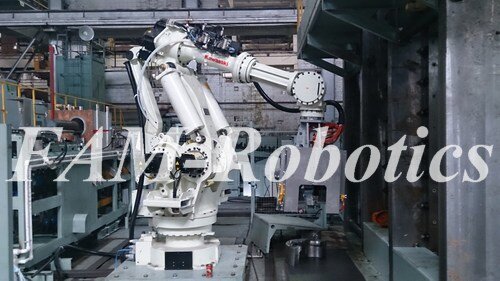 Робот Kawasaki в литейном цеху.