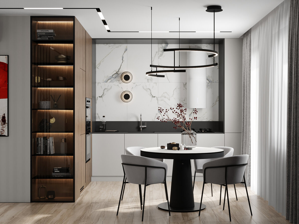 Проект кухни-гостиной от дизайнера Ирины Быстровой для конкурса Вдохновение KERRANOVA 