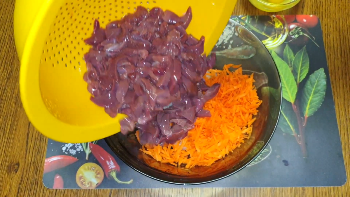 печень куриная с луком и морковью: рецепт