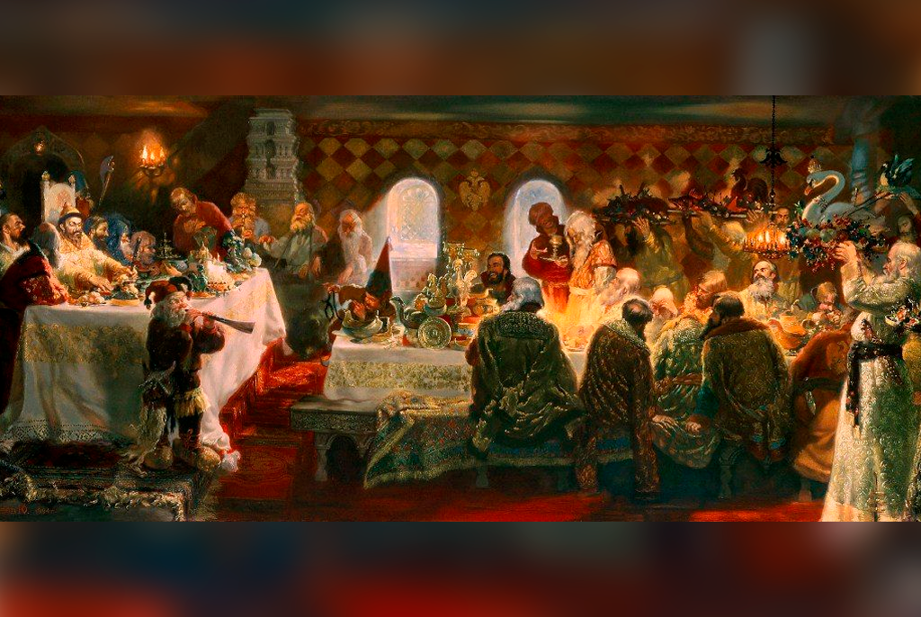 Пир на руси. Пир Ивана Грозного в Александровской Слободе. Царский пир Ивана Грозного. Царский пир Васнецов