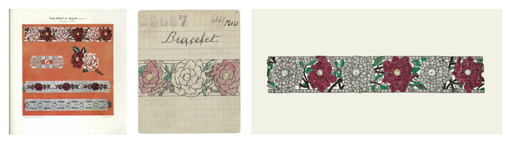 На Международной выставке декоративных и промышленных искусств в Париже Дом Van Cleef & Arpels был удостоен Гран-при за браслет Roses, украшенный рубинами, изумрудами и бриллиантами. 1925 г. Фото: Van Cleef & Arpels