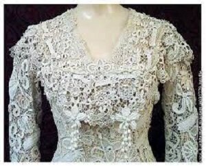 Платье ирландского кружева конец 19 в.