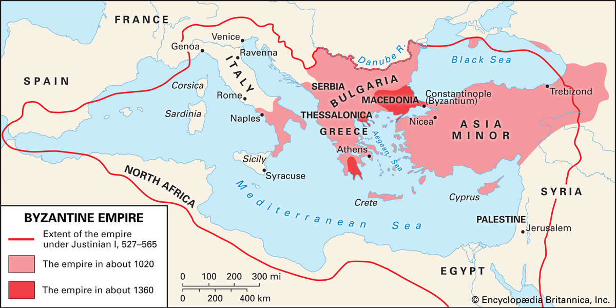 Byzantine Empire // Encyclopædia Britannica, Inc.