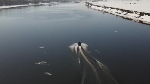 Ока в марте. Село Ловцы