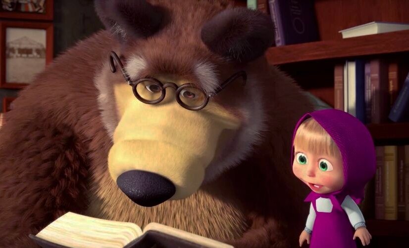 Кадр из мультфильма "Маша и медведь" 