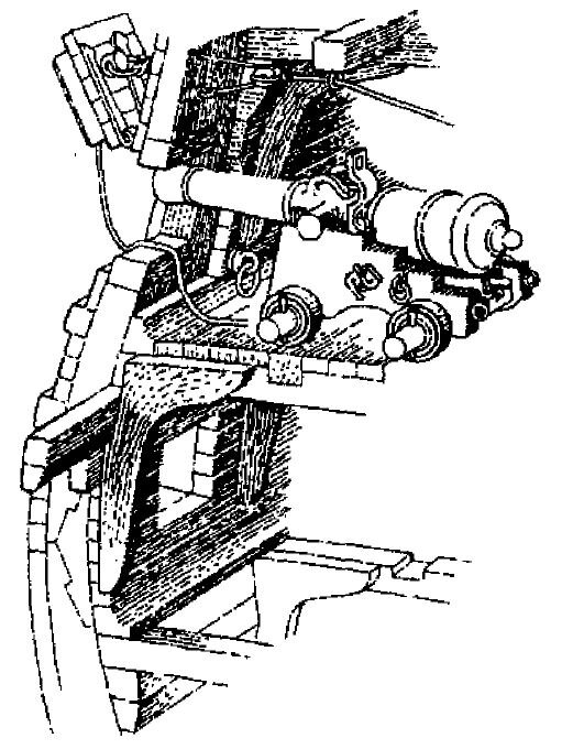 Размещение орудия на корабле