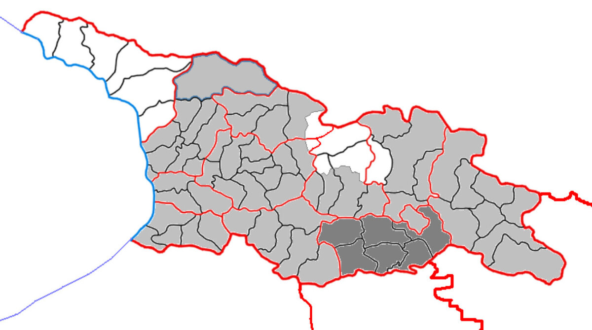 Карта кахетии на русском языке с городами подробная