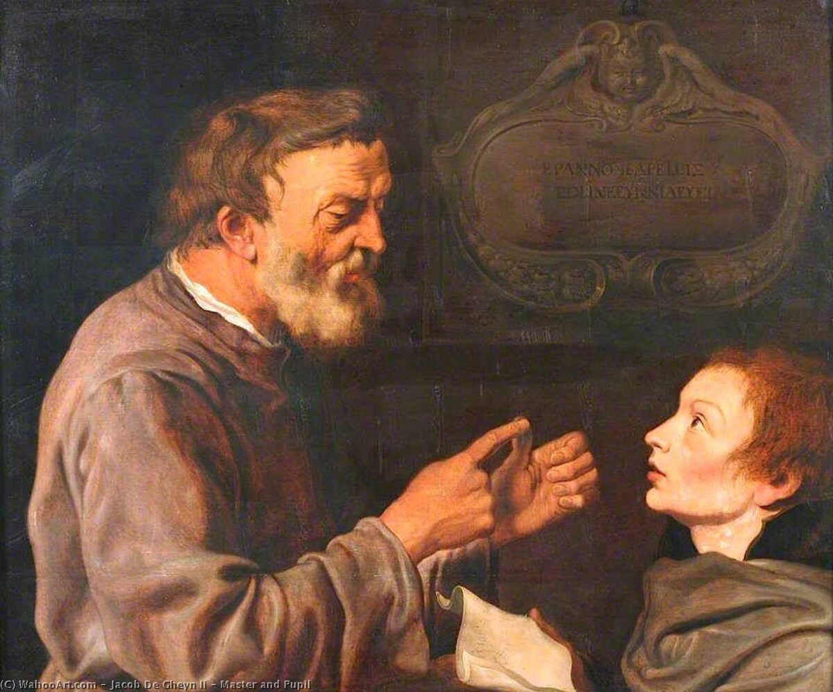 Загруженное фото: "Мастер и ученик", 1620, Якоб де Гейн