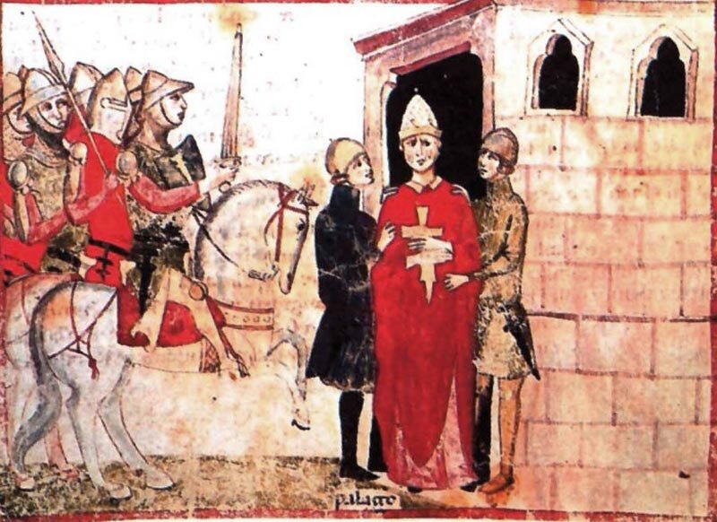 4 папа против. Папа Римский Средневековая миниатюра.