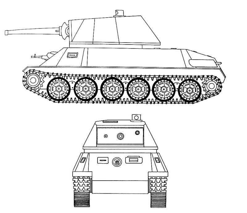 Технический рисунок танка