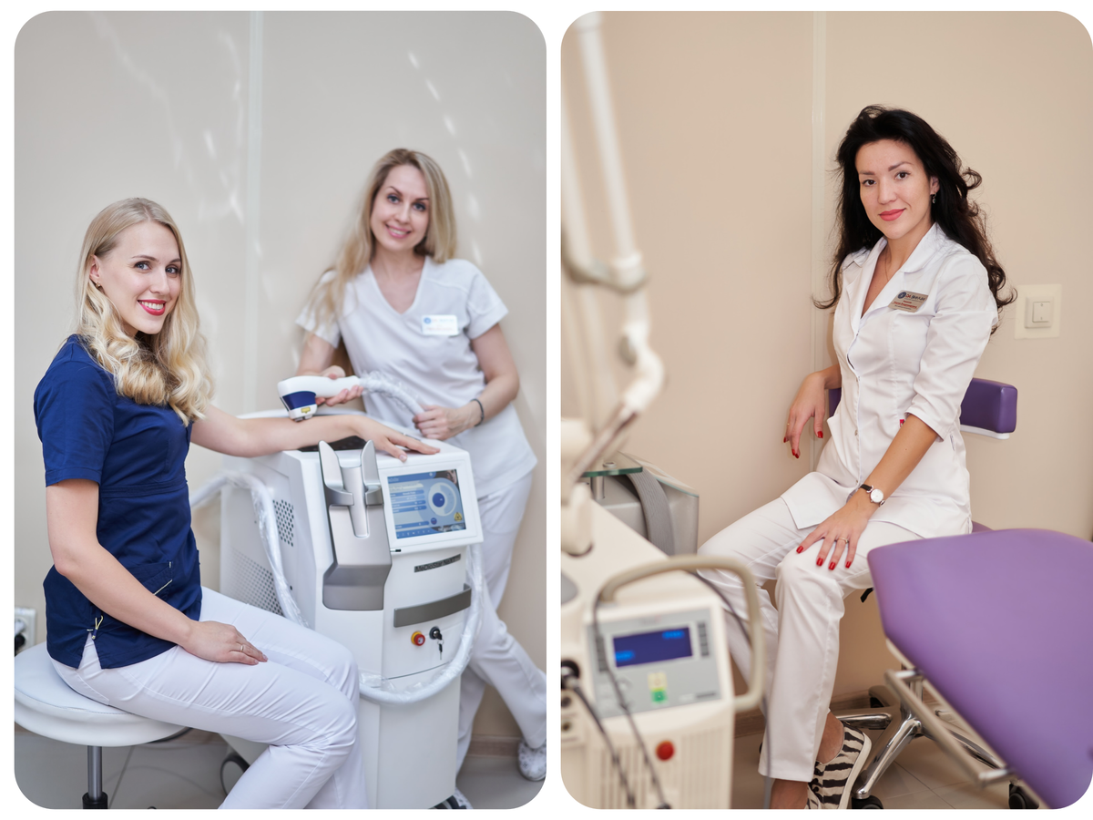 Врачи косметологи клиники "ДАВИНЧИ" Елена Васильевна Глевацкая (стаж более 6 лет), Лариса Дмитриевна Гросу (стаж более 15 лет) и Мария Владимировна Глушкова (стаж более 8 лет). 