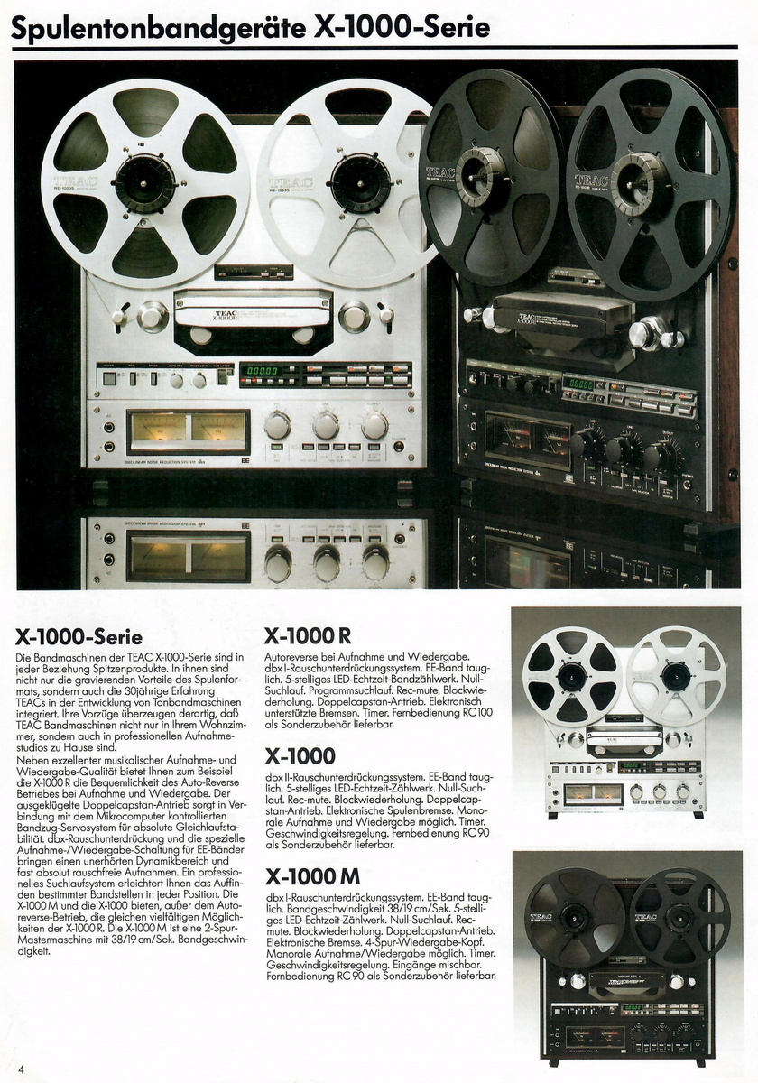 Teac X-1000 vs Teac X-1000 M vs Teac X-1000 R - как меняется качество работы  системы при росте количества головок | Большой Меломанский | Дзен