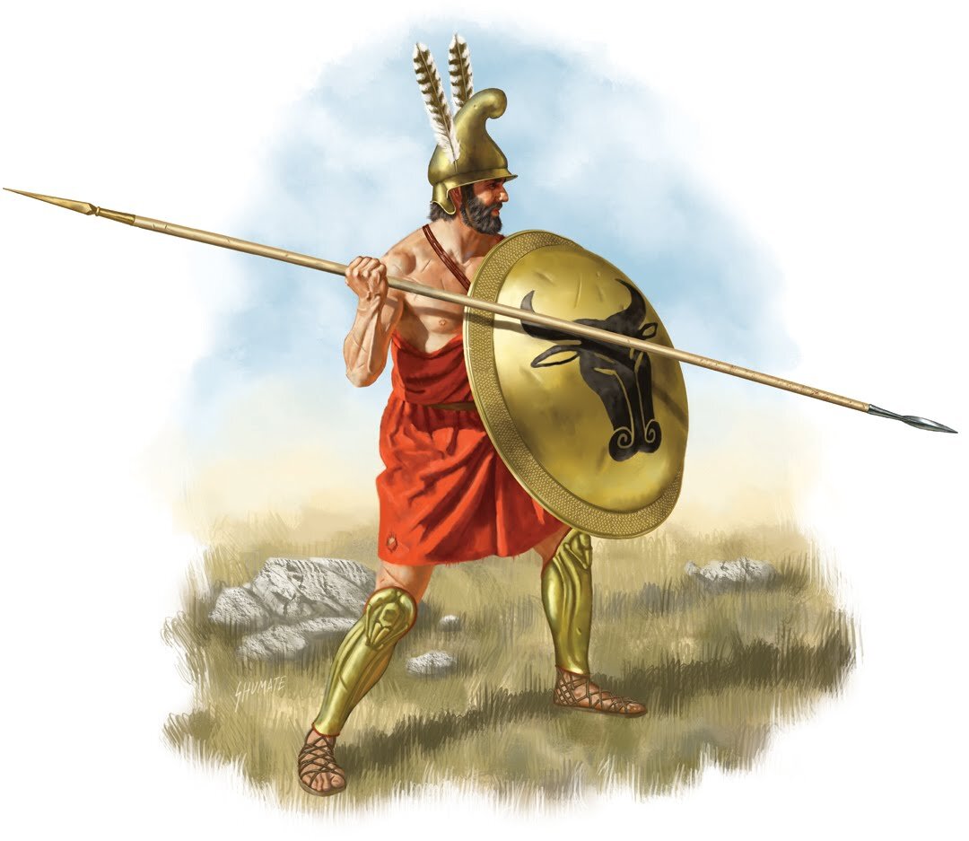 греческий гоплит с дори