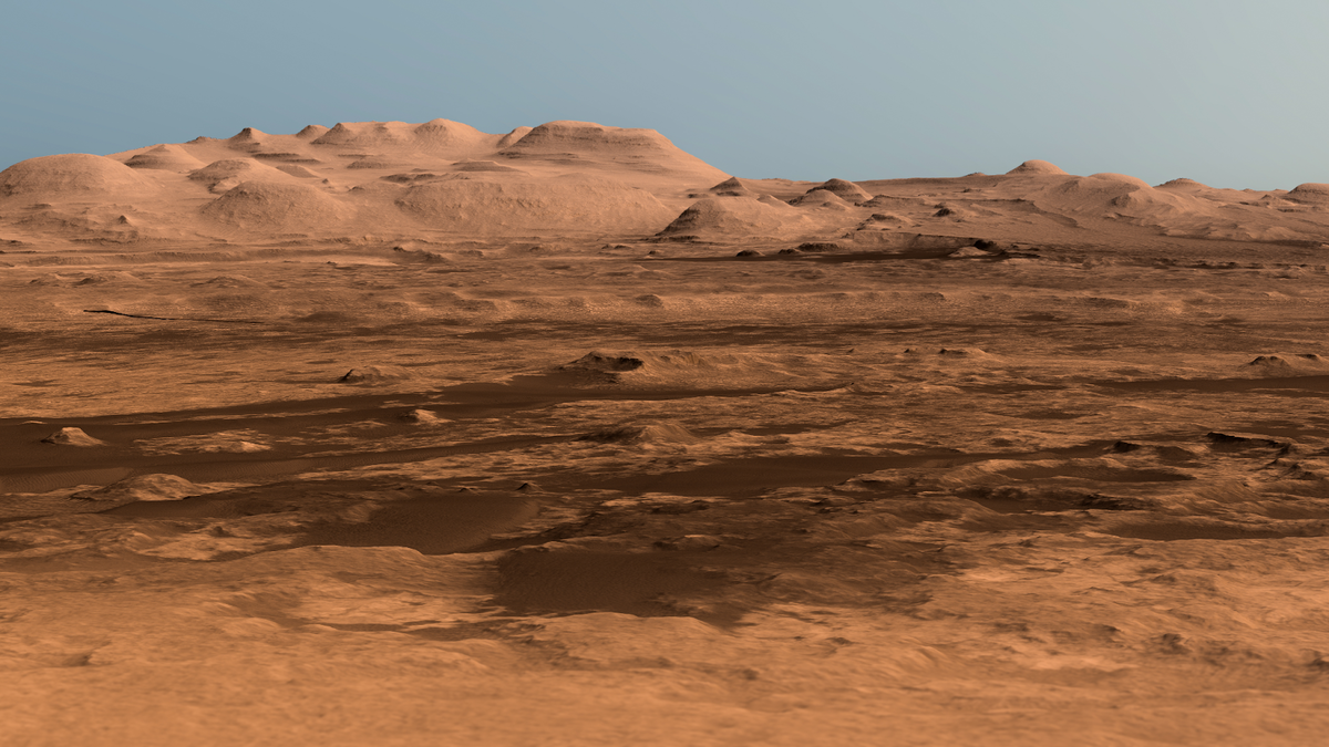 Снимок поверхности Марса марсоходом Curiosity 