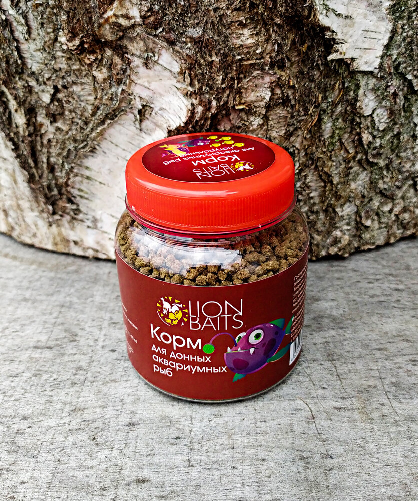 Корм LION BAITS для донных аквариумных рыб 130гр