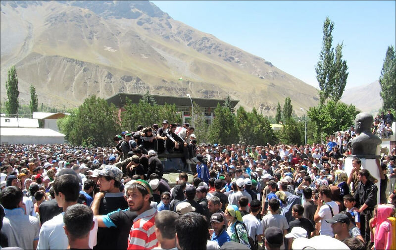 протесты в Г. Бадахшане (иллюстрация из открытых источников)