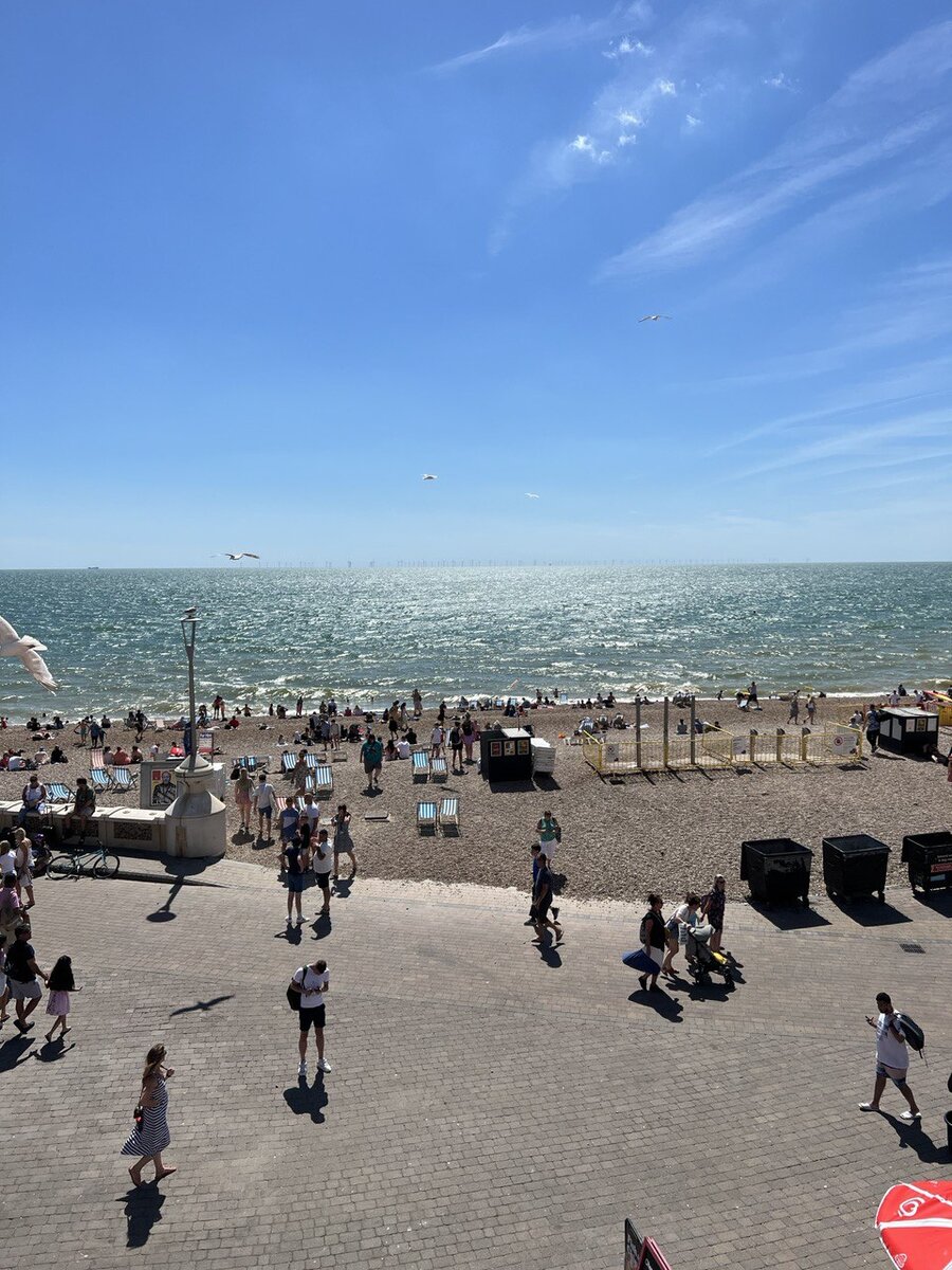 Пляж в Брайтоне. Южная Англия