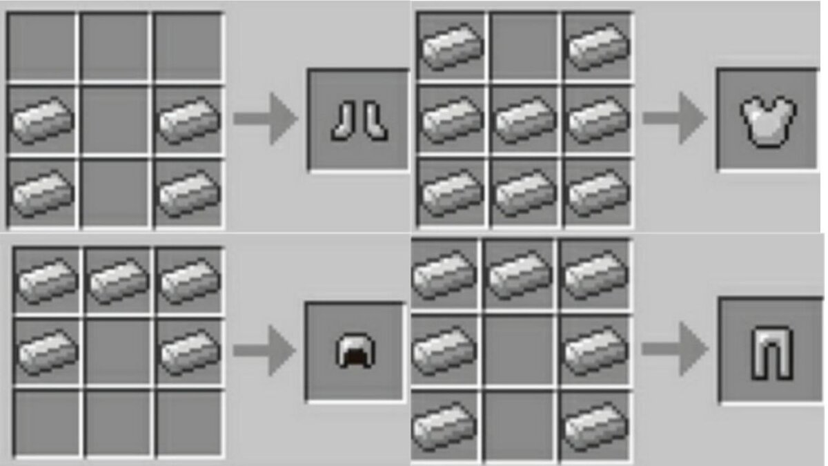 Как скрафтить доспехи в Майнкрафт