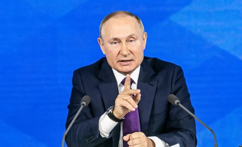 Пресс-конференция Путина, 2021 год (иллюстрация из открытых источников)