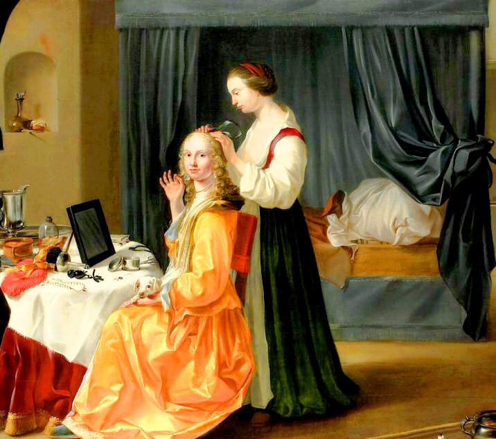 Туалет знатной дамы. С картины художника. Из открытых источников