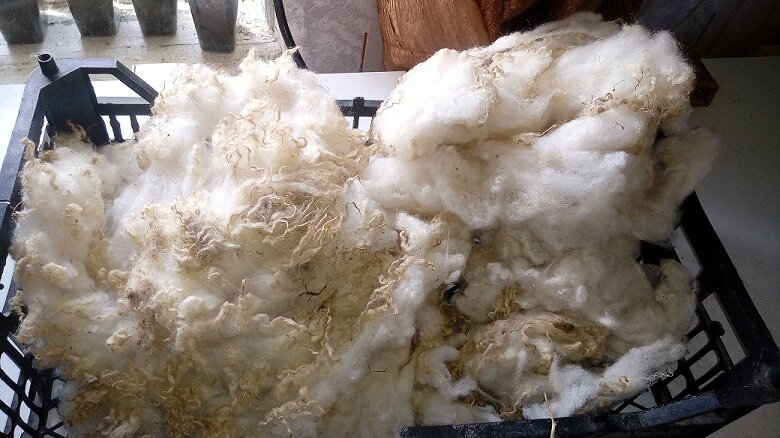 из вот такой постираной шерсти