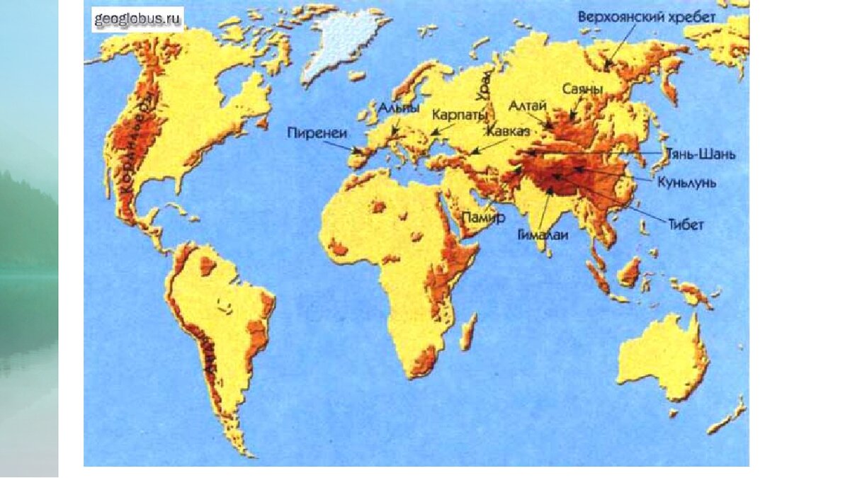 Где на земле находятся гора. Крупнейшие горные системы мира на карте. Крупнейшие горные системы Евразии на карте. Горные хребты мира на карте с названиями. Горные хребты мира на контурной карте.