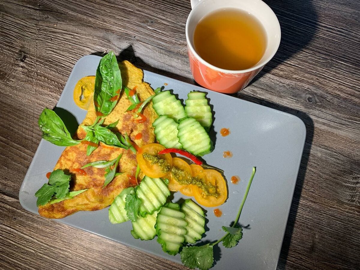 Веганский омлет