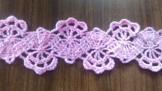 ЛЕНТОЧНОЕ КРУЖЕВО вязание крючком мастер-класс crochet ribbon lace tutorial