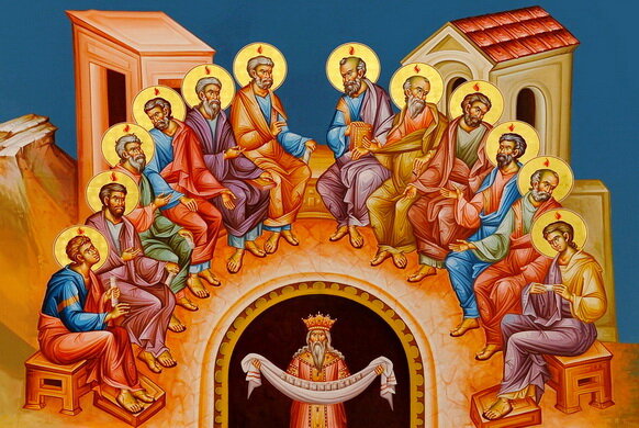 Икона Сошествие Святого Духа на апостолов 