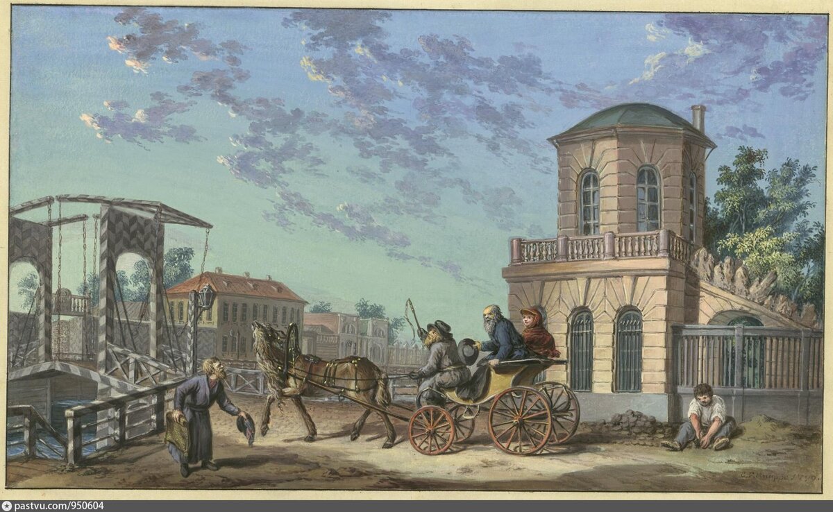 Кнаппе, Карл Фридрих (Карл Иванович). 1745-1808 Вид Петербурга у дома Бобринских 1799 г. (фото с сайта pastvu.com