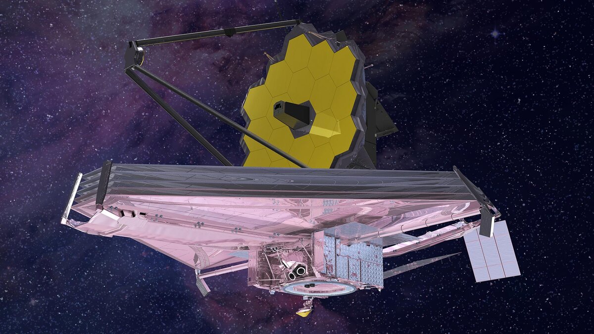 Телескоп "Джеймс Уэбб". Источник: https://scitechdaily.com/nasas-james-webb-powerhouse-solar-array-reconnects-to-the-space-telescope/