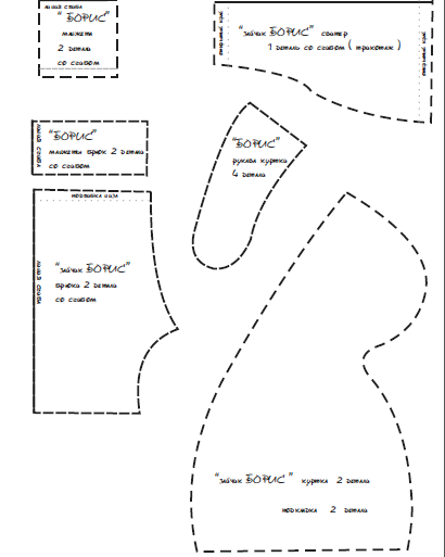 фото автора. Выкройка пасхального кролика 2