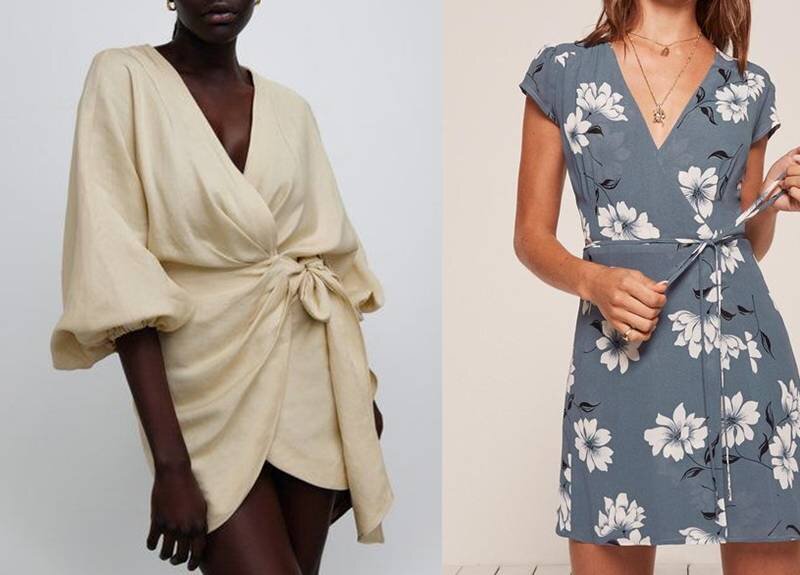 Пример платьев с запахом