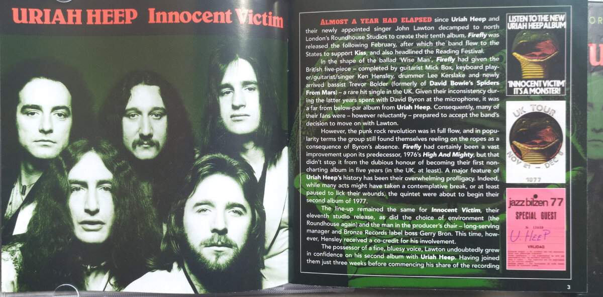 Uriah Heep "Innocent Victim" (1977) CD 2004 - буклет 1