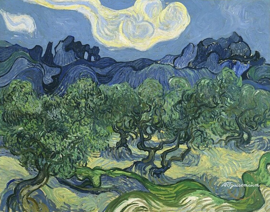 Винсент Ван Гог. Оливковые деревья, 1889