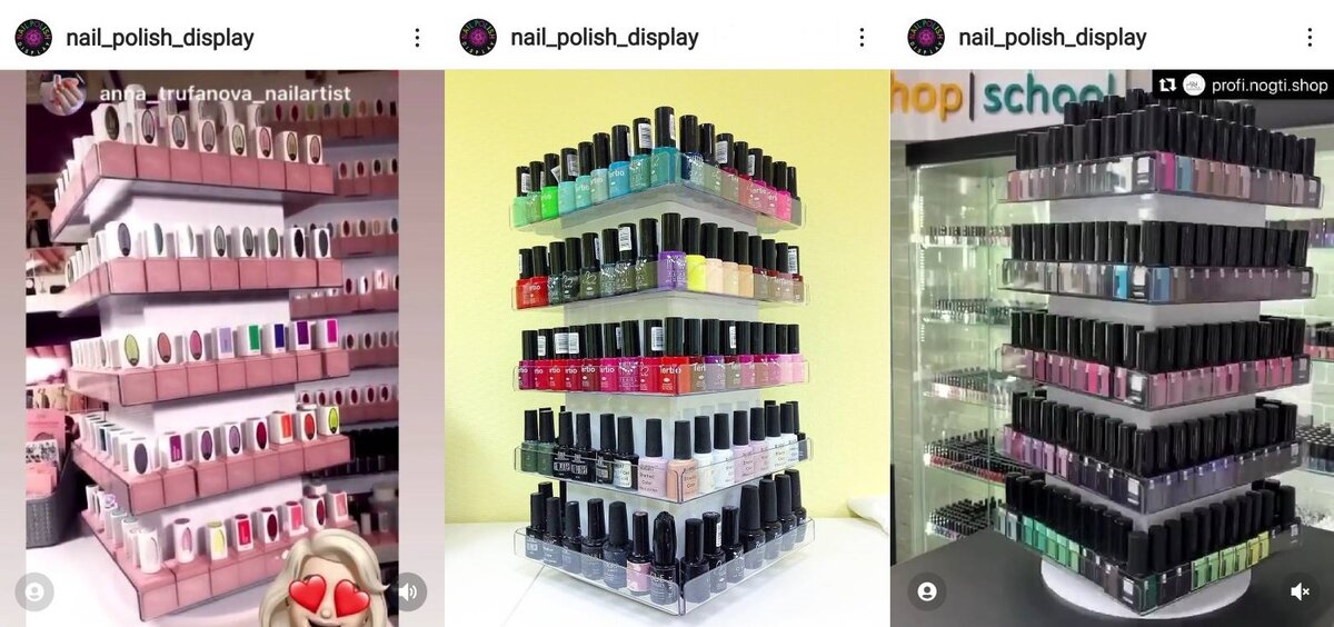 Поворотный дисплей для лаков от NAIL POLISH DISPLAY® 